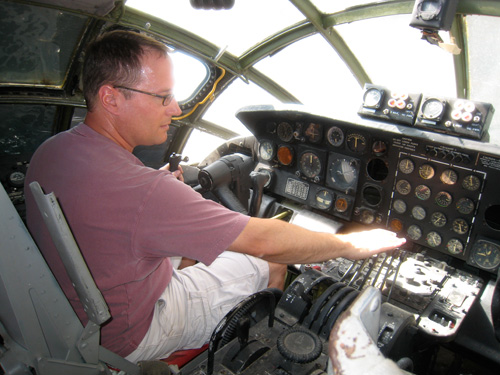 Gary Fabian inside the B-36