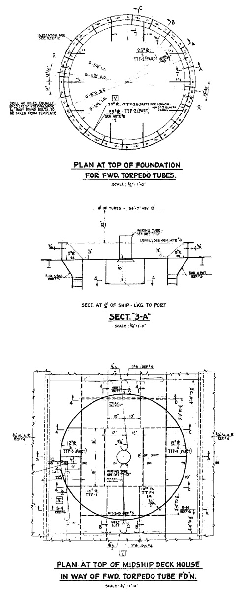 Torpedo Tube Foundation Drawings